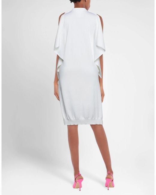 Chloé White Solid Color T-Shirt Maxi Dress
