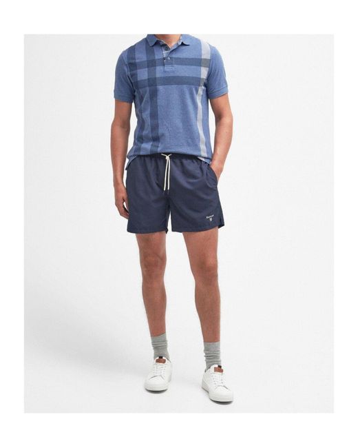 Barbour Blue Logo Swim Shorts for men