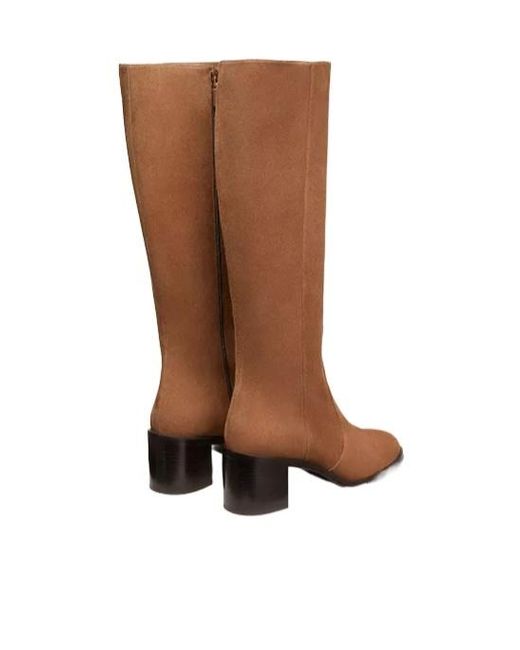 Stuart Weitzman Brown Round-Head Boots