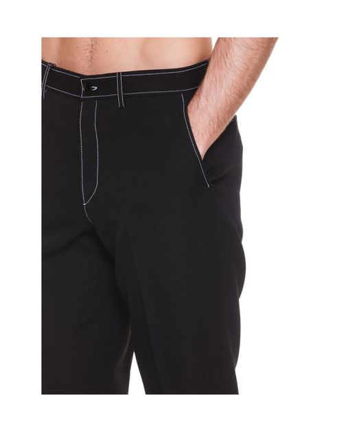 Burberry Black Straight-Leg Tailored Trousers for men