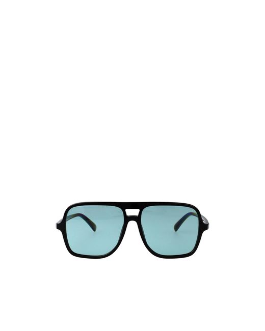 Emporio Armani Blue Acetate Square Sunglasses for men