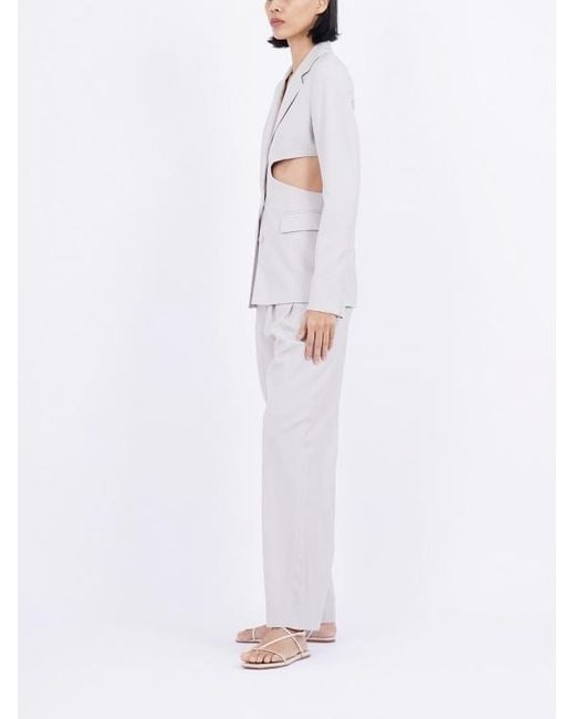 Low Classic Gray Long-Sleeved Suit Coat
