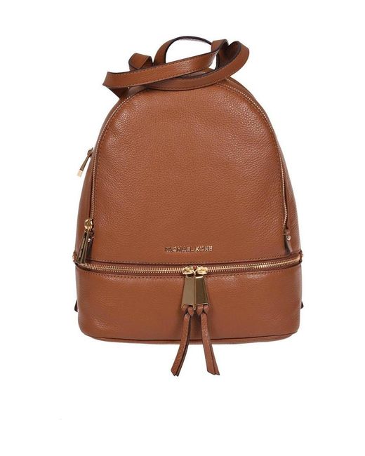 Michael Kors Brown Michael Rhea Medium Backpack