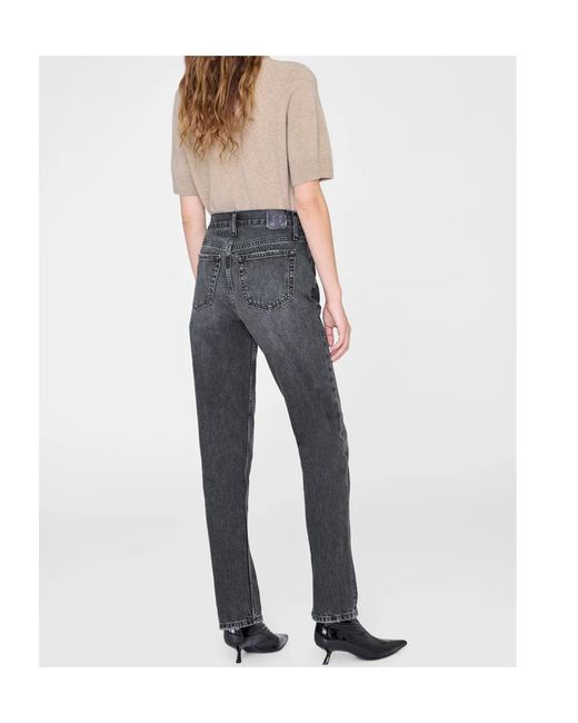 Anine Bing Gray Jackson Turtleneck Top