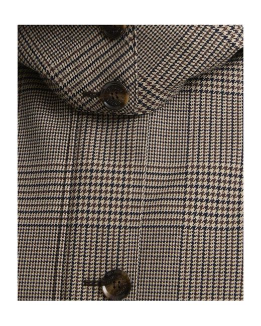 Barbour Brown Check Hooded Short Jacket