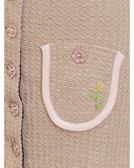 Cormio Natural Chiara Buttoned Mini Skirt