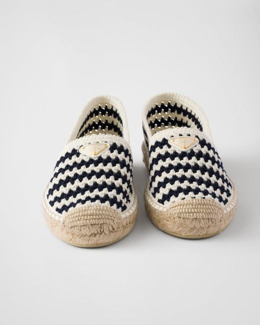 Prada Multicolor Crochet Espadrilles