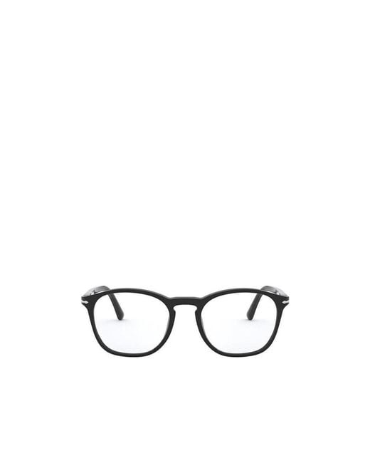 Persol White Round Frame Glasses for men