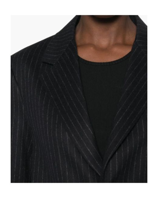 Barena Black Pinstripe Twobutton Blazer