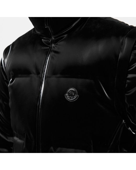 Moncler White Throttle Reversible Down Short Puffer Jacket for men