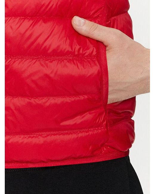 EA7 Red Core Identity Puffer Gilet for men