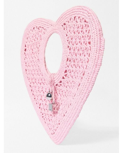 Jacquemus Pink The Spiaggia Coeur Top Handle Bag
