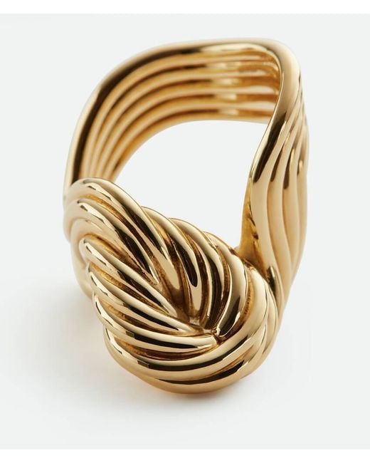 Bottega Veneta Metallic Slice Ring