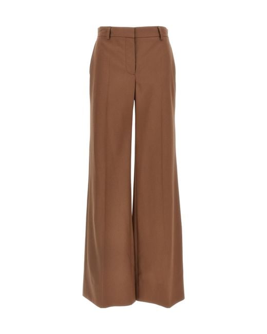 Stella McCartney Brown Wide Leg Flared Pants