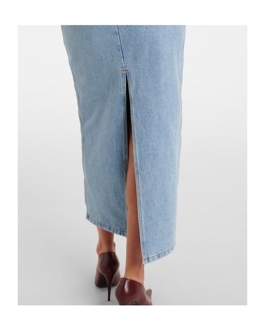 Magda Butrym Blue Denim Midi Dress