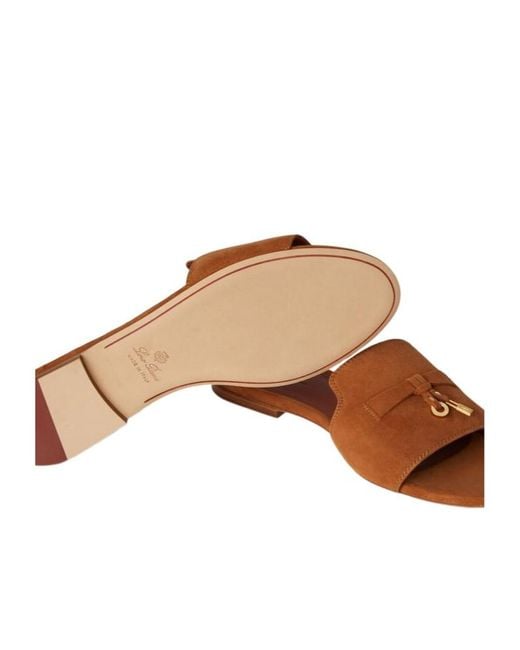 Loro Piana Brown Summer Charms Sandals