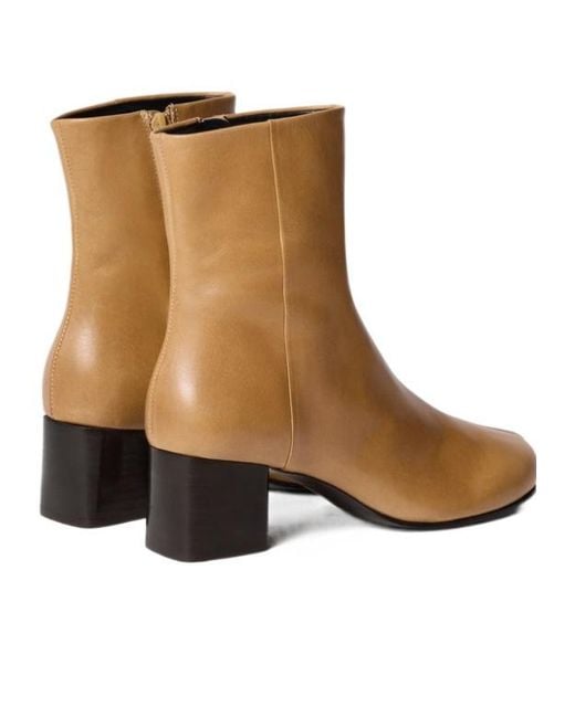 Lemaire Brown Anatomic Side-Zip Boots