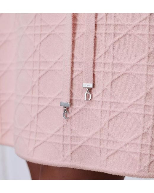 Dior Pink Short Flared Cannage Dress