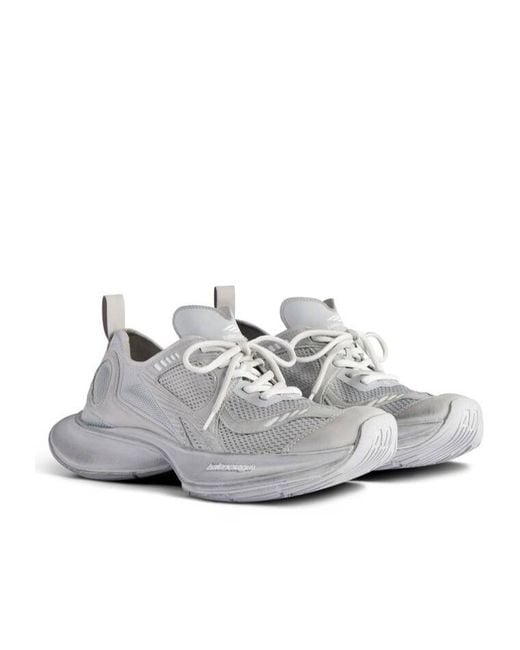 Balenciaga White Circuit Lace-Up Sneakers for men