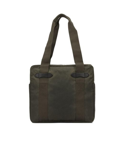 Filson Black 'Tin Cloth' Medium Shoulder Bag for men