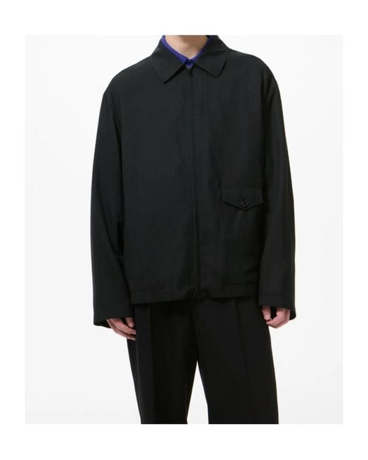 Our Legacy Black Zip-Front Knitted Jacket for men