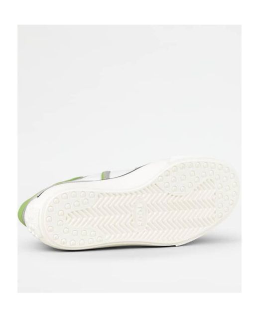 Tod's Green Round Head Low-Cut Sneakers