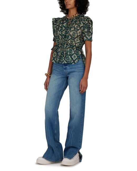 Anine Bing Blue Belt-Loop Jeans