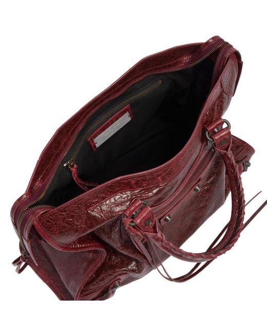Balenciaga Red Le City Medium Tote Bag