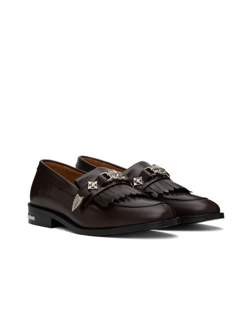 Toga Virilis Black Round Toe Loafers for men