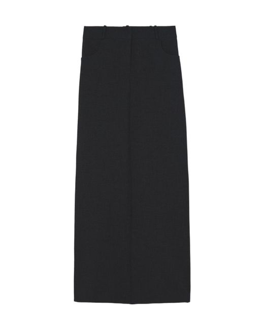 Frankie Shop Black Malvo Long Pencil Skirt