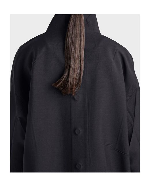 Prada Blue Kid Mohair And Poplin Jacket