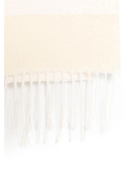 Totême White Monogram-Jacquard Scarf