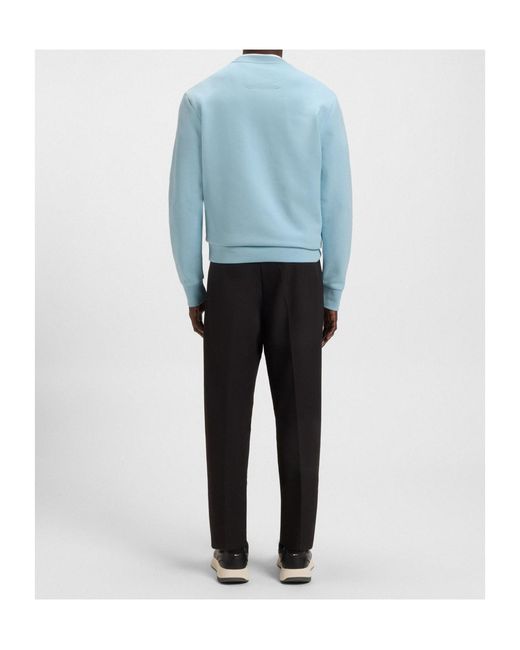 Boss Blue Long-Sleeved Sweatshirt for men