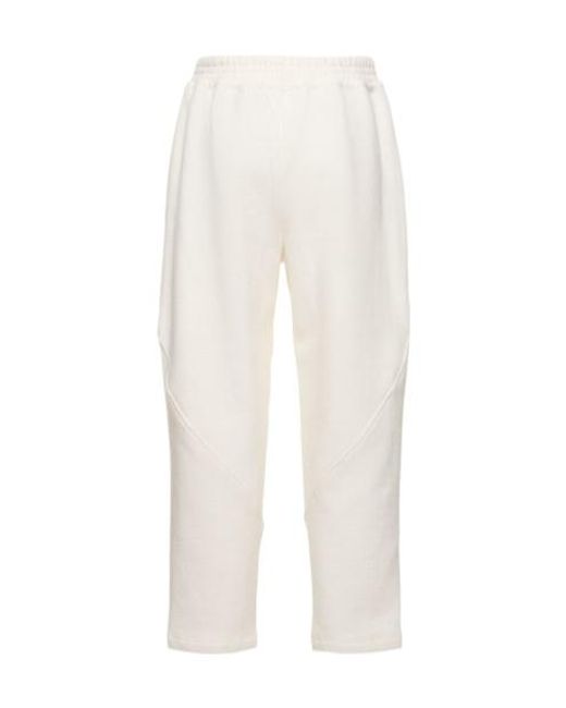 The Row White Elastic Waist-Edge Sweatpants