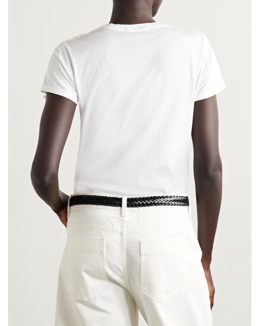 Nili Lotan White Lana Crew Neck T-Shirt