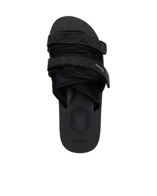 Blumarine Black X Suicoke Embellished Touch Strap Slides