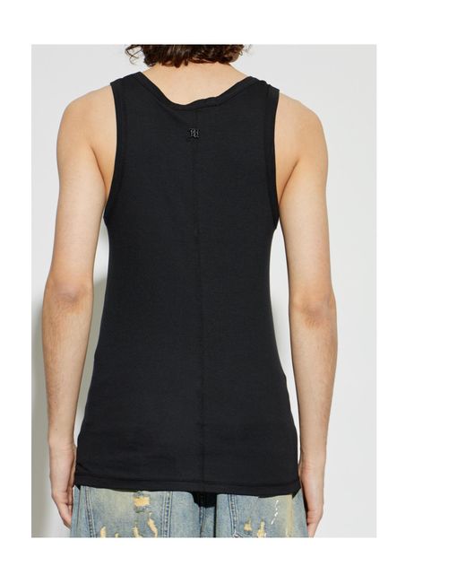 M I S B H V Black M Tank Top for men