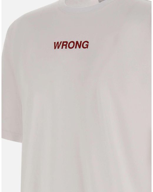 Aspesi White Wrong Graphic T-Shirt for men