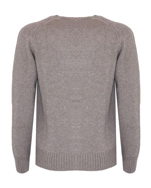 Cruciani Gray V-Neck Buttoned Cardigan for men