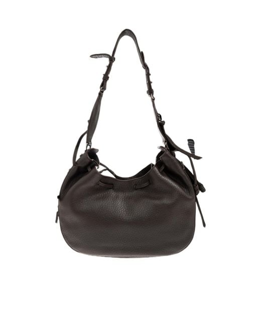 Isabel Marant Black Bolton Drawstring Hobo Bag