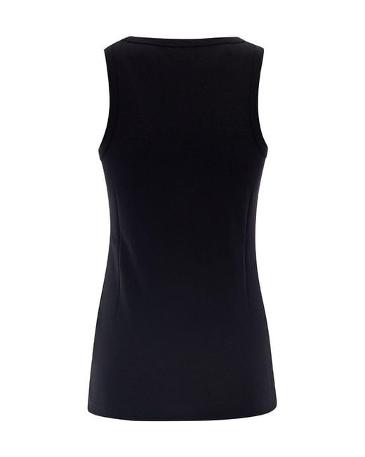 Jil Sander Black Sleeveless Tops