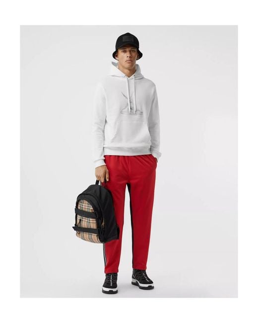 Burberry White Cupid-Print Hoodie for men
