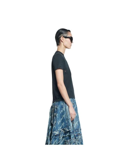 Balenciaga Blue T-Shirt Political Campaign Small Fit Da Donna