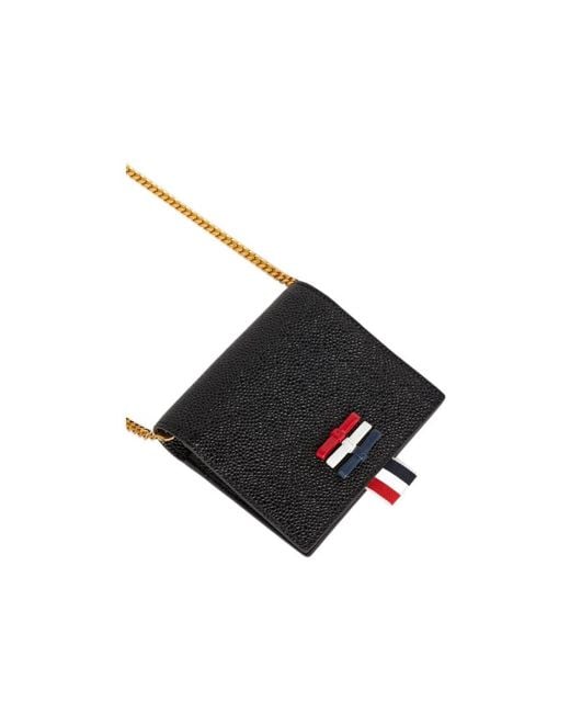 Thom Browne White Rwb Bow Chained Wallet
