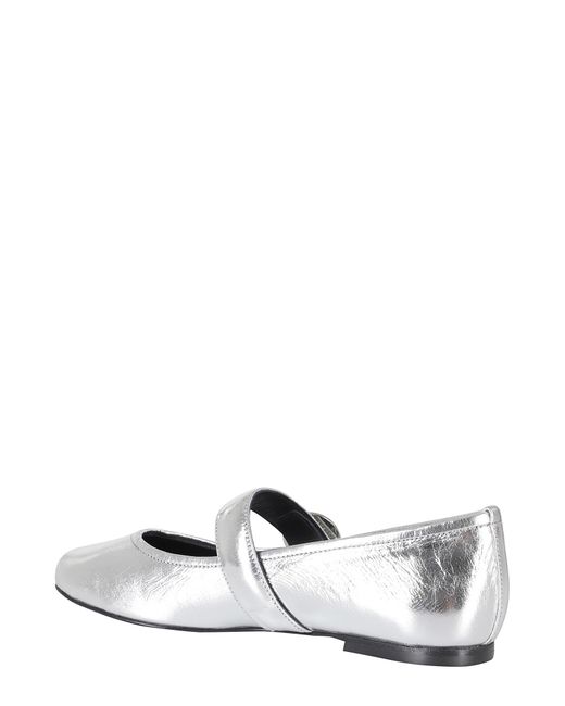 Coperni White Leather Ballet Flats