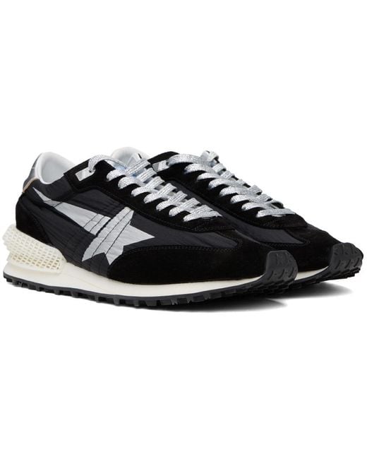 Golden Goose Deluxe Brand Black Running Marathon Lace-Up Sneakers for men