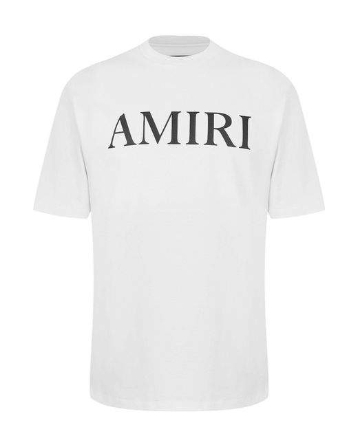 Amiri White Cotton Short-Sleeved T-Shirt for men