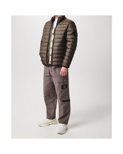 Stone Island Brown Lightweight Down Jacket for men
