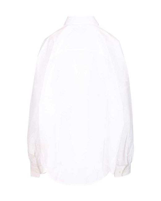 Dries Van Noten White Casia Oversized Shirt