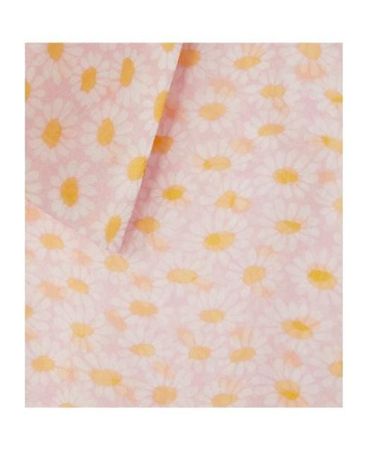 Gucci Pink Printed Neck-Bow Sleeveless Top